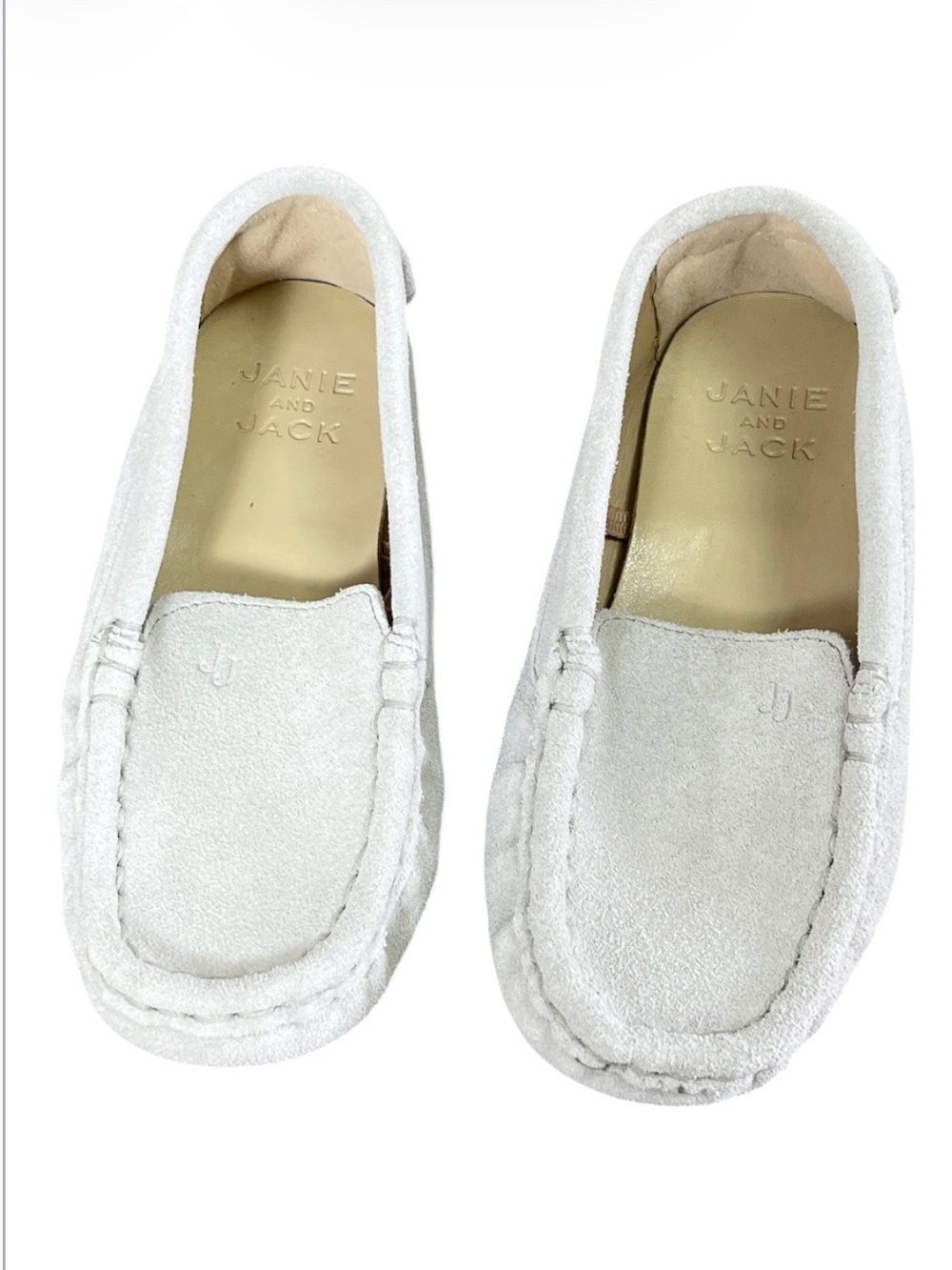 Janie and Jack Boy Soft Grey Suede Driving Loafers NWT Toddler Size 9